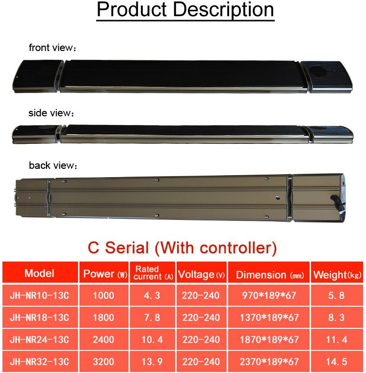 infrared heater with bluetooth